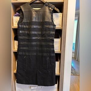 Jean Paul Gaultier Black Mini Dress with Button Detail